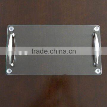 with handle tempered glass serving board