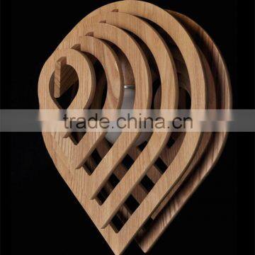 Nordic Creative Brief Wooden Pendant Lamps Water Drop Shape Living Room Bedroom Lighting Fixtures Holiday Living Christmas Light photo-4