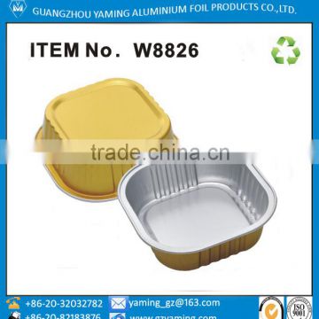 square high quality smoothwall aluminium foil baking snack container for cake muffin cheese cake ice cream