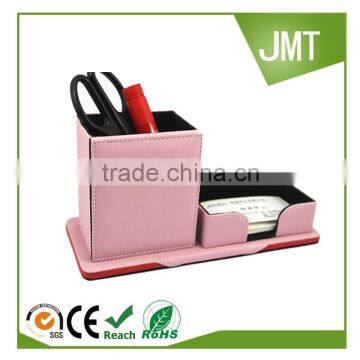 Promotional Executive Office PU Leather Desktop Pen Holder