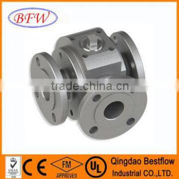 GB/API Q345F Cast Steel Three Way Ball Valve