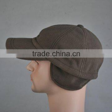 custom polar fleece earflap baseball cap without logo