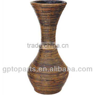 large round willow wicker corner vases baskets home decoration artificial flowers vase