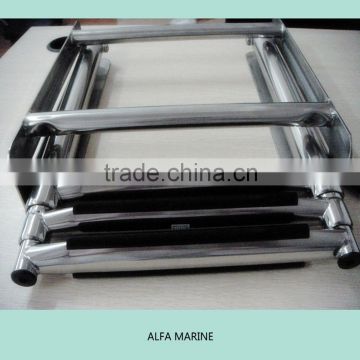 New 3-Step Under Platform Boat Boarding Stainless Steel Telescoping Ladder