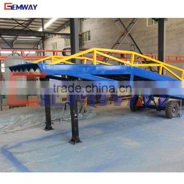 Hydraulic warehouse loading container yard ramp for sale