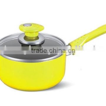 aluminum non-stick sauce pan with powder coating