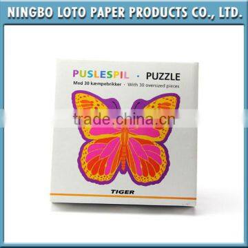 Original Butterfly Jigsaw Paper Puzzle with 30 Oversized Pieces