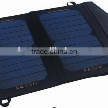 Factory price dual usb output 12w foldable portable solar charger