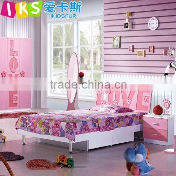 8105# girl pink bed/cheap kids desk/girl bed set