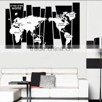 Large decal world map wall stickers