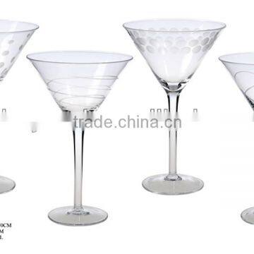 300ml clear martini glass centerpieces