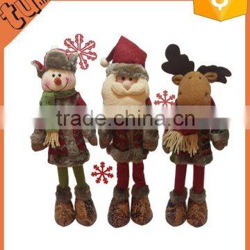 New 2015 Christmas Gifts Plush Santa Claus Snowman Elk Plush Doll