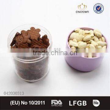 BPA Free Go-with Transparent Plastic Cookie Cup with PP Lid