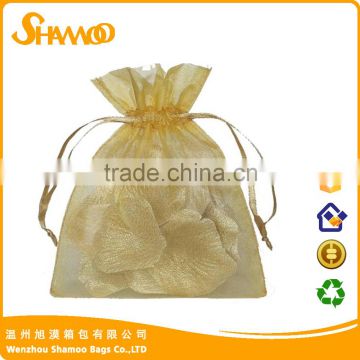 Custom-made colored mesh organza Jewelry drawstring bag