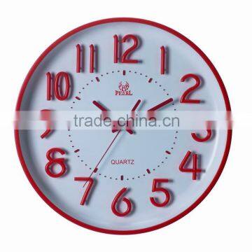 Pearl Round Quiet Sweep Wall Clock PW253 With 3D Luminous Numbers