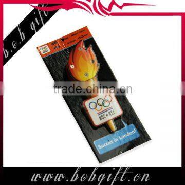 flashing promotional LED torch bagde for party