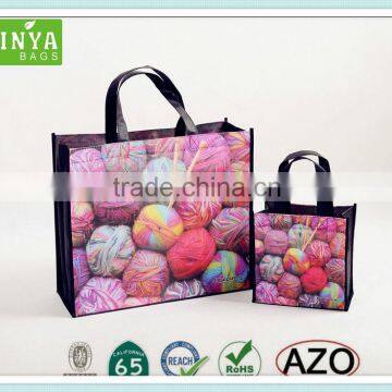 2016 new product foldable non woven travelling shopping bag with silk screen printing