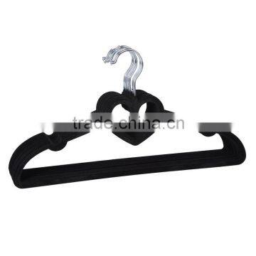 Black Velvet Hangers With Heart Shape