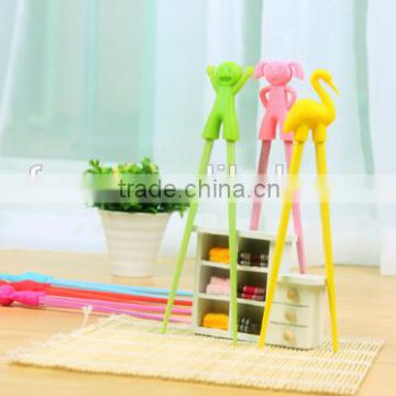 Funny design silicone kids learning helper chopsticks