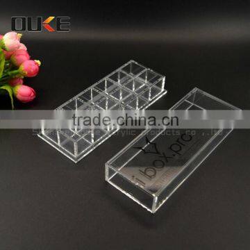 envitonmental production new premium clear acrylic storage box with grids