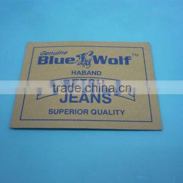 Superior quality jeans paper labels