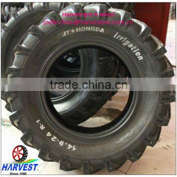 Irrigation tire set 14.9-24 + w12x24 hot galvanized rims
