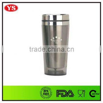 custom translucent 450ml eco friendly thermos travel mug