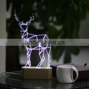 3d lamp animal design table lamp fast usb charging rechargable white lighting Christmas gift sinohamm made in shenzhen