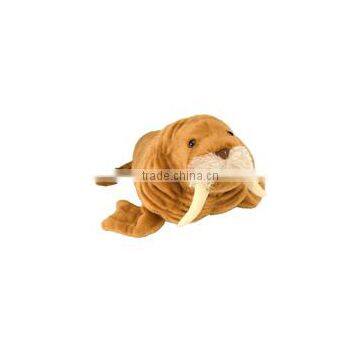 Logo soft plush stuffed Walrus brown gift beanbag embroidery animal toys