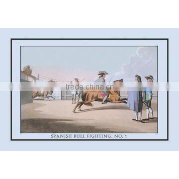 Spanish Bullfighting No. 1: First Appearance of the Bull 24x36 Giclee