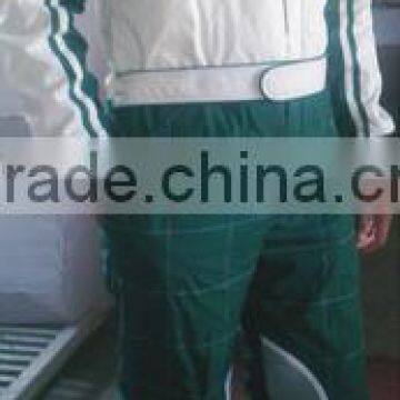 White And GreenNomex Racing Suit