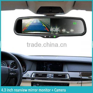 GERMID bluetooth car interior rear view mirror auto-dimming with microphone backup camera display