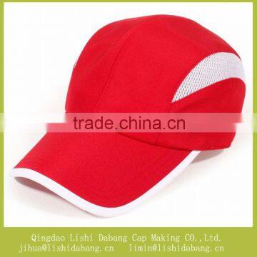 unstructured 6 panel 100%polyester sports hat mesh cap