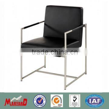 Fashion Style stainless steel arm chair office leather chair