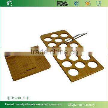 Collapsible Bamboo Kitchen Rack for Spice Bottles , Simple Design Spice Rack photo-3