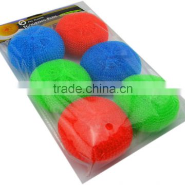 kitchen cleaning plastic pot scrubber/plastic mesh scrubber