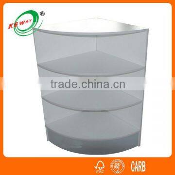 Melamine Cosmetic Wall Mount Corner Showcases