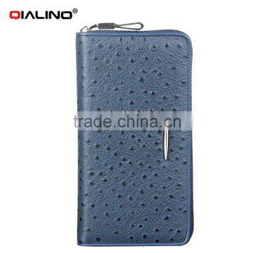 QIALINO RFID Blocking Wallet Genuine Leather money clip wallet handbag