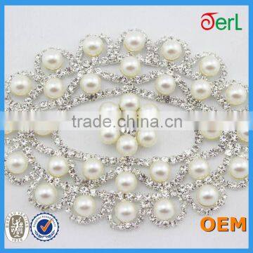 Wholesale iron on rhinestone pearl appliques