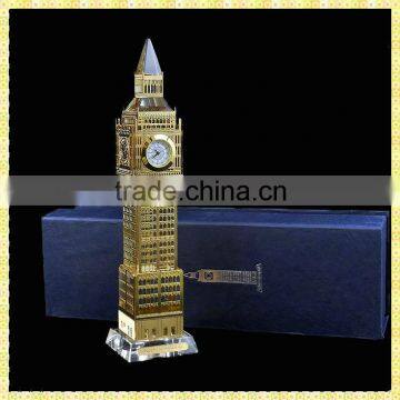 Unique Exquisite Luxury Big Ben Crystal Clock For New Year Business Gifts Souvenirs