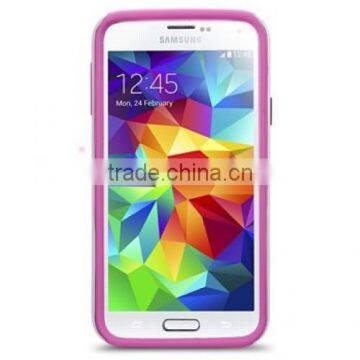 Double Layer Case for Samsung Galaxy S5 SM -G900F / SM - G900H / SM - 900R4 - Kubalt Type (White / Pink)