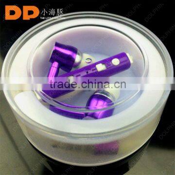 new model fluorescence metal earbuds super bass glowing in dark earphone