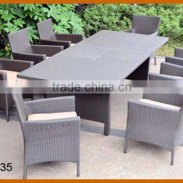 Chic 8 Seater Rattan Dining Table Garden Furniture