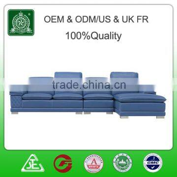 C2220 Bule Color Real Leather Nice Modern Leisure Furniture Sofa for Sale