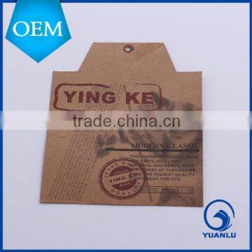 High quality garment tags kraft printed jeans paper label