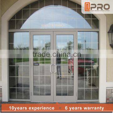 China suppliers aluminium profile security door glass door shop front waterproof exterior door