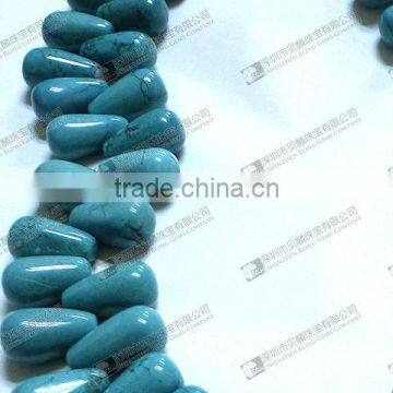 Turquoise gemstone teardrop beads