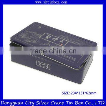 Rectangular Fancy Packaging Tea Tin Box, Decorative Tea Tin Box