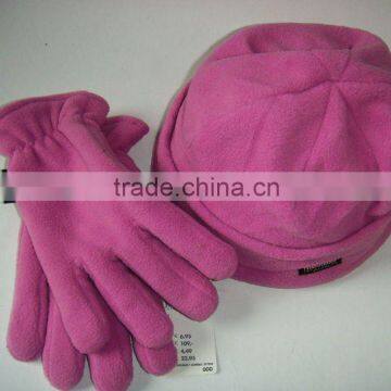 2012 new cute pink hat and gloves