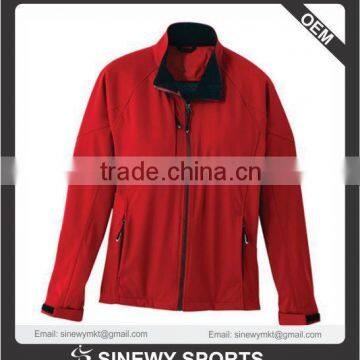 fashion design custom softshell jacket men 2015 red